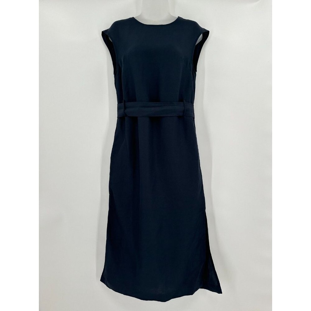 Eien29 Women's Navy Blue Sleeveless Midi Dress in Navy Blue sz F NWT eien 29 XS